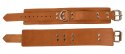 ZADO Skorzane Kajdanki Brązowe - Dwuwarstwowe, Regulowane 17-24 cm