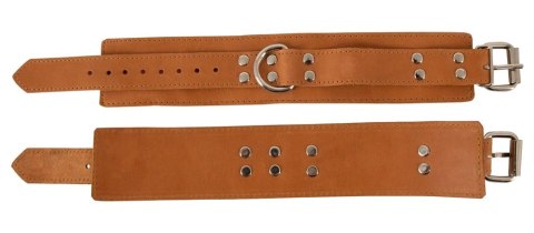 ZADO Skorzane Kajdanki Brązowe - Dwuwarstwowe, Regulowane 17-24 cm ZADO Skorzane Kajdanki Brązowe - Dwuwarstwowe, Regulowane 17-24 cm
