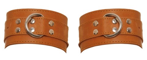 ZADO Skorzane Kajdanki Brązowe - Dwuwarstwowe, Regulowane 17-24 cm ZADO Skorzane Kajdanki Brązowe - Dwuwarstwowe, Regulowane 17-24 cm
