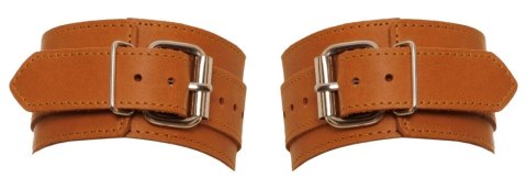 ZADO Skorzane Kajdanki Brązowe - Dwuwarstwowe, Regulowane 17-24 cm ZADO Skorzane Kajdanki Brązowe - Dwuwarstwowe, Regulowane 17-24 cm