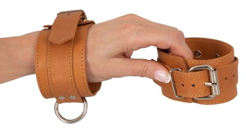 ZADO Skorzane Kajdanki Brązowe - Dwuwarstwowe, Regulowane 17-24 cm ZADO Skorzane Kajdanki Brązowe - Dwuwarstwowe, Regulowane 17-24 cm