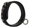 Zado Wild Thing - skorzana obroża z pierścieniem, czarna, 32-50 cm