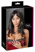 Cottelli Accessories Peruka Długa Prosta Czarna Regulowana 50 cm