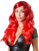 Cottelli Accessories Peruka Długa Regulowana Czerwona 63 cm