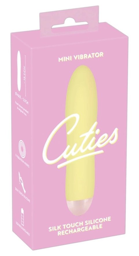 Cuties Mini Wibrator Smukły Żołty 7 Trybow USB 13,2 cm Cuties Mini Wibrator Smukły Żołty 7 Trybow USB 13,2 cm
