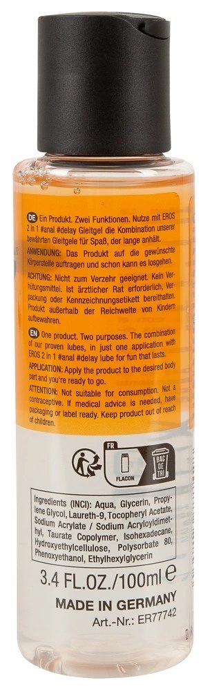 EROS 2w1 Lubrykant Opoźniający i Do Stref Intymnych 100ml EROS 2w1 Lubrykant Opoźniający i Do Stref Intymnych 100ml