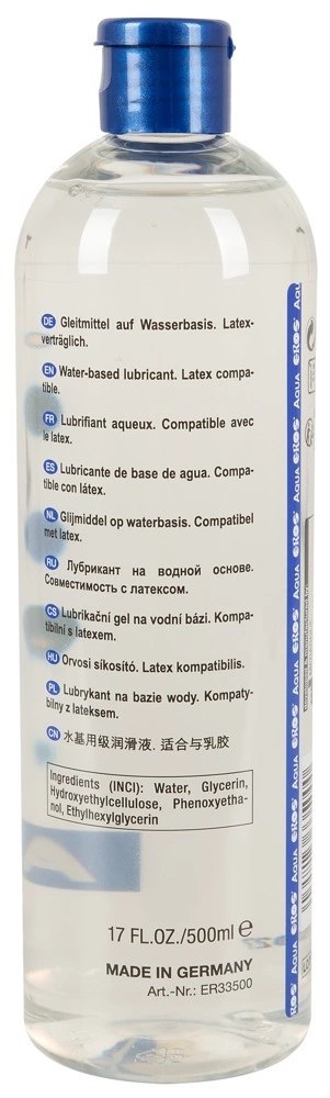 EROS Aqua Żel Nawilżający Wodny 500ml Bezzapachowy Bez Olejow EROS Aqua Żel Nawilżający Wodny 500ml Bezzapachowy Bez Olejow