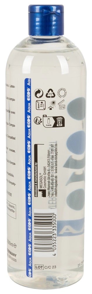 EROS Aqua Żel Nawilżający Wodny 500ml Bezzapachowy Bez Olejow EROS Aqua Żel Nawilżający Wodny 500ml Bezzapachowy Bez Olejow