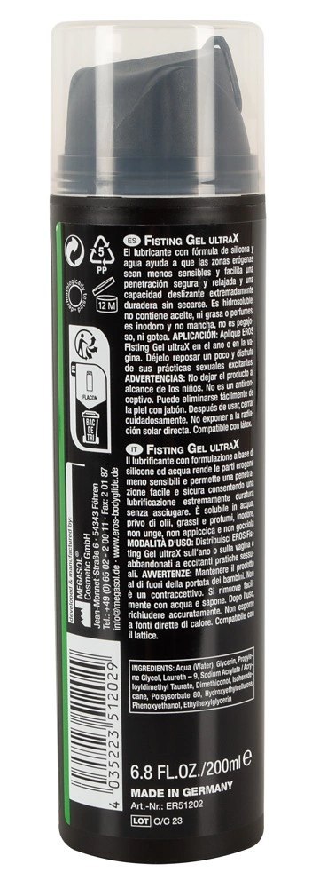 EROS UltraX 200ml żel intymny silikonowo-wodny, długotrwały poślizg EROS UltraX 200ml żel intymny silikonowo-wodny, długotrwały poślizg