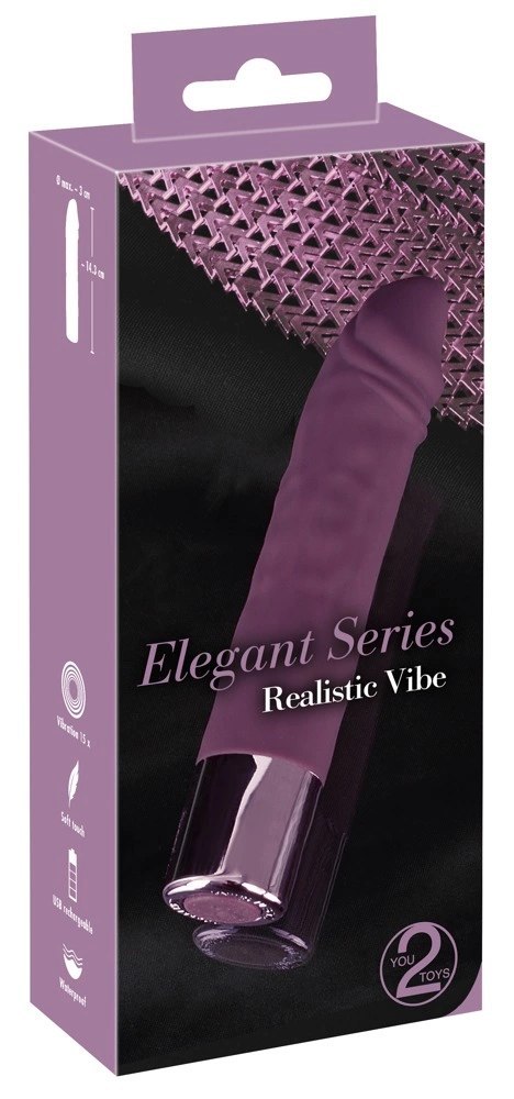 Elegant Series Mini Vibe fioletowy 14,3 cm - 15 trybow, ładowalny Elegant Series Mini Vibe fioletowy 14,3 cm - 15 trybow, ładowalny