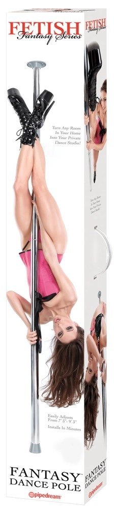 Fetish Fantasy Series Bar taneczny domowy srebrny regulowany 222,5-283,5cm