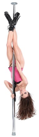 Fetish Fantasy Series Bar taneczny domowy srebrny regulowany 222,5-283,5cm