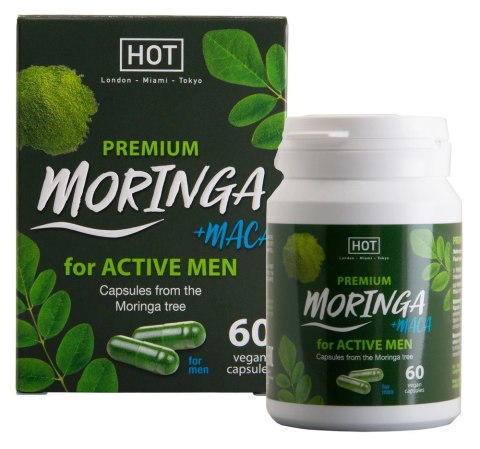 HOT BIO Moringa Man Caps 60 kapsułek - Suplement dla mężczyzn, wegański HOT BIO Moringa Man Caps 60 kapsułek - Suplement dla mężczyzn, wegański