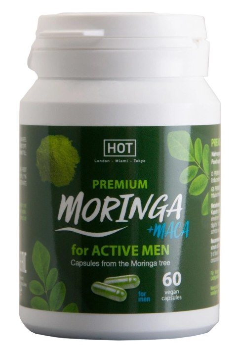 HOT BIO Moringa Man Caps 60 kapsułek - Suplement dla mężczyzn, wegański HOT BIO Moringa Man Caps 60 kapsułek - Suplement dla mężczyzn, wegański