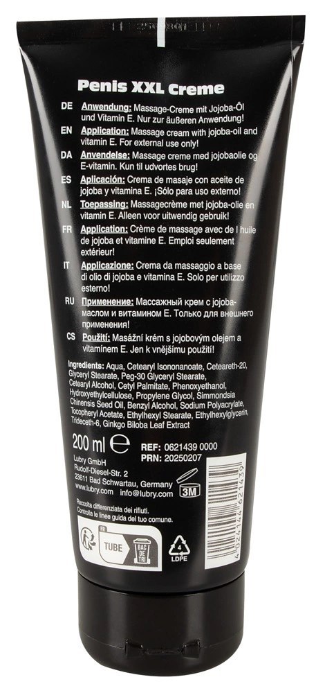 HOT XXL Vegan krem pielęgnacyjny z olejkiem jojoba 200 ml HOT XXL Vegan krem pielęgnacyjny z olejkiem jojoba 200 ml