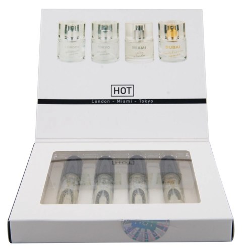 HOT Pheromones Woman 4x5ml Zestaw Zapachow z Feromonami Tester HOT Pheromones Woman 4x5ml Zestaw Zapachow z Feromonami Tester