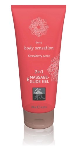 HOT Shiatsu Żel do masażu i smarowania Truskawka 200ml