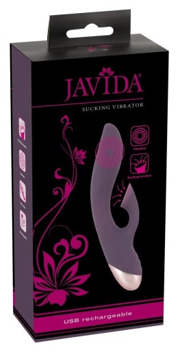 Javida Intymny Wibrator z Ssącą Przyssawką 12 Trybow Wodoodporny 21,6 cm