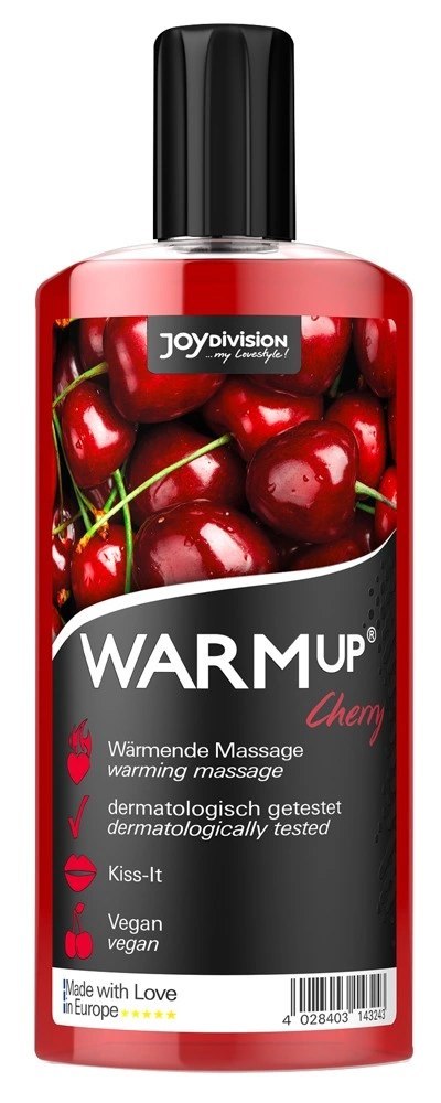 Joydivision Warmup Cherry płyn do masażu rozgrzewający 150ml Joydivision Warmup Cherry płyn do masażu rozgrzewający 150ml