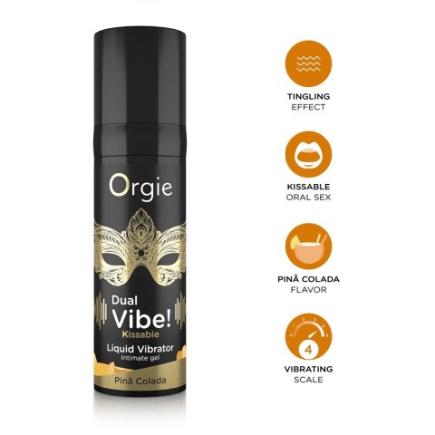 Orgie Dual Vibe Żel intymny o zapachu Pina Colada 15ml Orgie Dual Vibe Żel intymny o zapachu Pina Colada 15ml