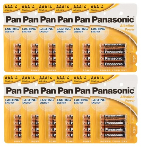 Panasonic Baterie AAA 48szt. - Wydajne ogniwa alkaliczne Panasonic Baterie AAA 48szt. - Wydajne ogniwa alkaliczne
