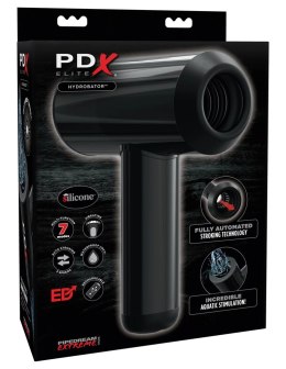Pipedream PDX Elite Hydrobator Czarny - Wodoodporna maszyna intymna, 2 otwory, 7 trybow