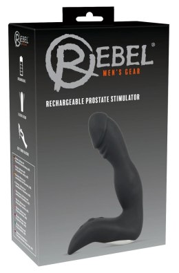 Rebel Stymulator Prostaty Czarny Elastyczny 10 Trybow Wibracji 16,1 cm