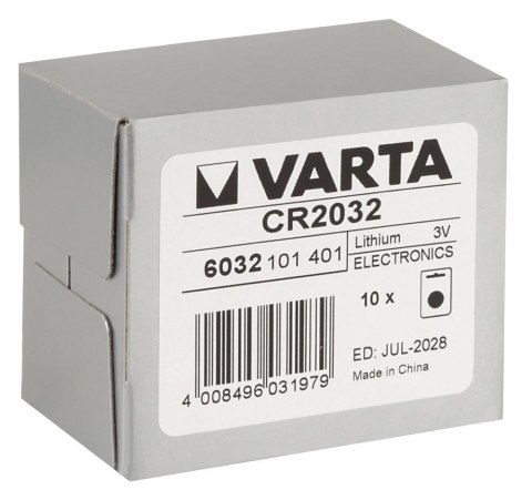 Varta CR2032 10x1 - Bateria litowa do urządzeń elektronicznych Varta CR2032 10x1 - Bateria litowa do urządzeń elektronicznych