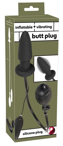 You2Toys Inflatable Plug z Wibracjami i Przewodowym Sterowaniem, czarny