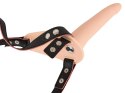 You2Toys Pasek z anatomicznym wibratorem 10 trybow, silikon, czarny