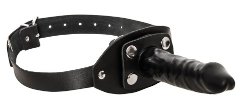ZADO Double Gag System Skorzany z Paskiem na Głowę Czarny 13 cm ZADO Double Gag System Skorzany z Paskiem na Głowę Czarny 13 cm
