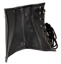 ZADO Gorset Skorzany Sznurowany Czarny 76 cm Anatomiczny Model