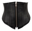 ZADO Gorset Skorzany Sznurowany Czarny 81 cm Naturalna Skora