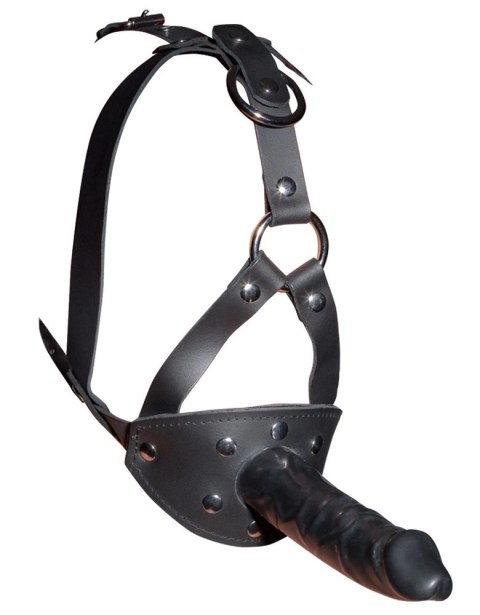 ZADO Knebel kulkowy z uprzężą i zewnętrznym elementem 13 cm czarny/czerwony ZADO Knebel kulkowy z uprzężą i zewnętrznym elementem 13 cm czarny/czerwony