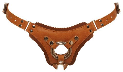 ZADO Skorzana uprząż L/XL brązowa - regulowana, metalowe detale ZADO Skorzana uprząż L/XL brązowa - regulowana, metalowe detale