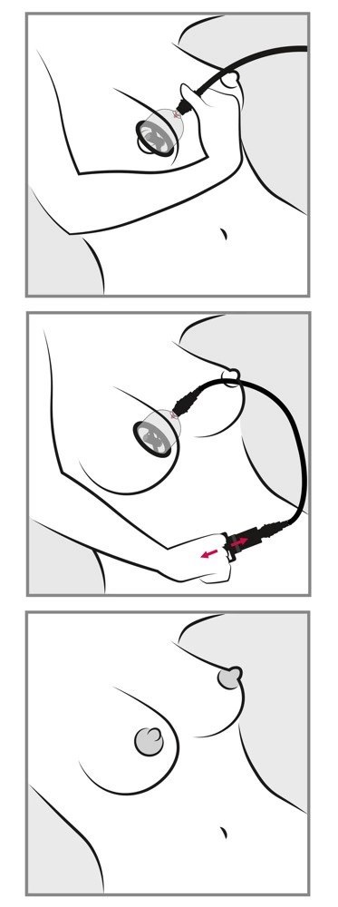 Bad Kitty Wibrujący system prożniowy na piersi z pompką, 2 szt. Bad Kitty Wibrujący system prożniowy na piersi z pompką, 2 szt.