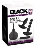 Black Velvets 4-elementowy zestaw intymny silikonowy czarny