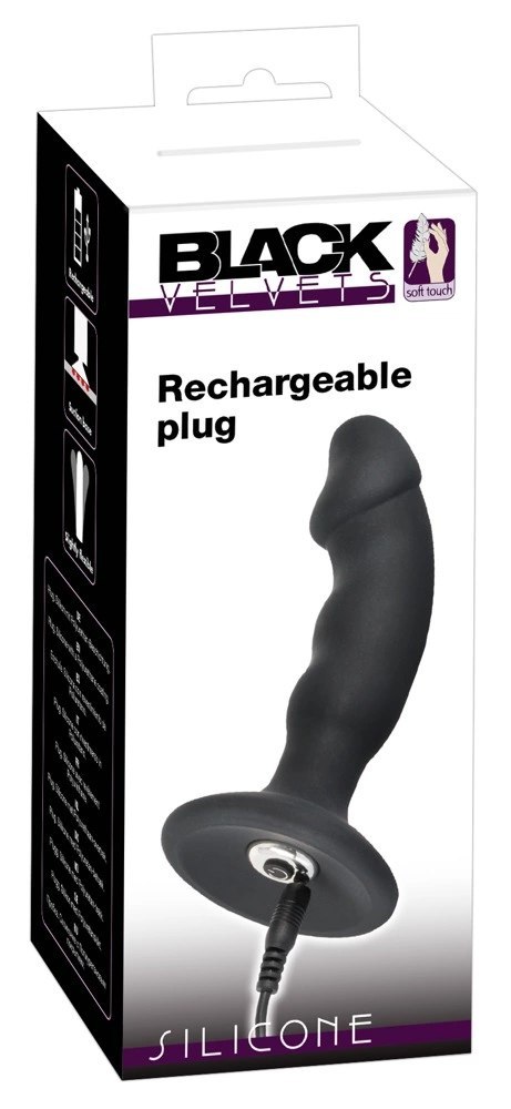 Black Velvets Wibrujący Korek Anatomiczny 7 Trybow Czarny 14 cm Black Velvets Wibrujący Korek Anatomiczny 7 Trybow Czarny 14 cm