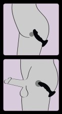 Black Velvets Wibrujący Korek Anatomiczny 7 Trybow Czarny 14 cm