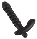 Black Velvets model z wypustkami - czarny, 17 cm, silikonowy