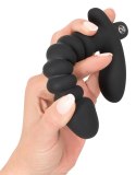 Black Velvets model z wypustkami - czarny, 17 cm, silikonowy