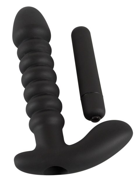 Black Velvets model z wypustkami - czarny, 17 cm, silikonowy Black Velvets model z wypustkami - czarny, 17 cm, silikonowy