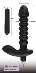 Black Velvets model z wypustkami - czarny, 17 cm, silikonowy