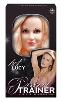 NMC Lucy Siedząca lalka dmuchana blond, wyjmowany wkład anatomiczny 132cm