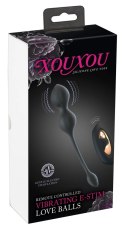 XOUXOU RC E-Stim Love Balls kulki z elektrostymulacją i pilotem, silikon