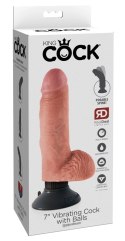 Pipedream King Cock 18 cm Jasny Model z Przyssawką i Jądrami
