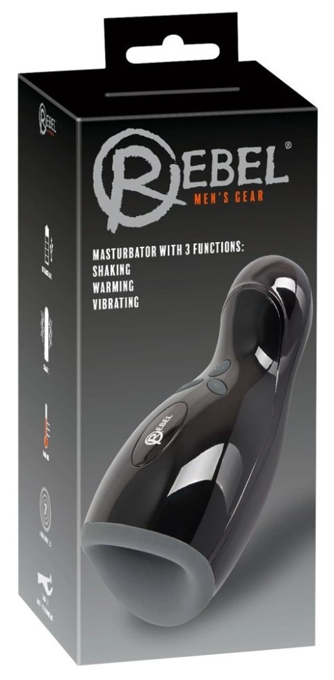 Rebel Intimate Device 3w1 Czarny - Wibracje, Grzanie, Ruch 20cm Rebel Intimate Device 3w1 Czarny - Wibracje, Grzanie, Ruch 20cm