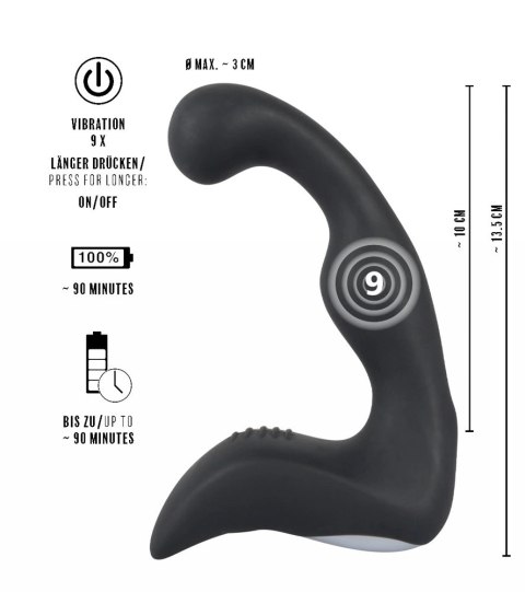 Rebel Prostaty Zakrzywiony Wibrator Czarny 9 Trybow Ładowalny 14,6cm Rebel Prostaty Zakrzywiony Wibrator Czarny 9 Trybow Ładowalny 14,6cm