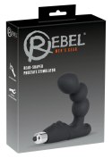 Rebel Zakrzywiony stymulator prostaty kulisty czarny silikonowy 14 cm