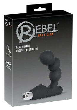 Rebel Zakrzywiony stymulator prostaty kulisty czarny silikonowy 14 cm